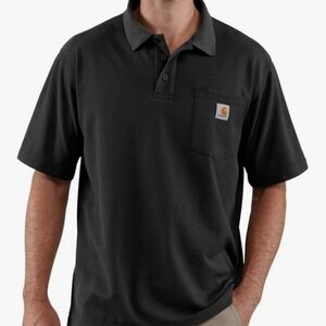 Carhartt Men's NwT Black Short-Sleeve Henley Pocket Shirt